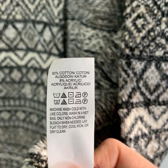 NWT Lucky Brand Aztec Open Front Long Cardigan - Picture 6 of 6